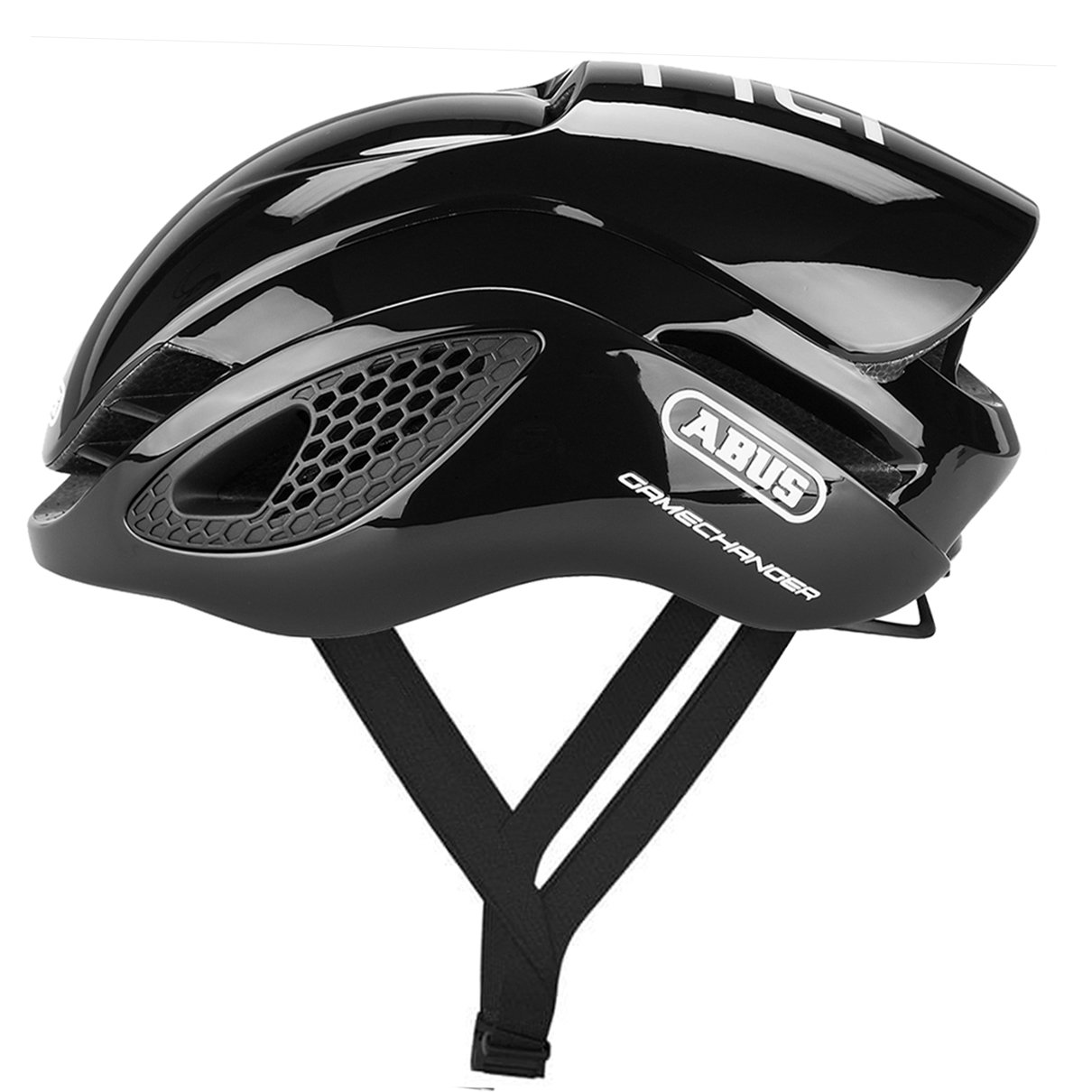 CAPACETE CICLISMO ABUS GAMECHANGER PRETO BRILHANTE TAM M