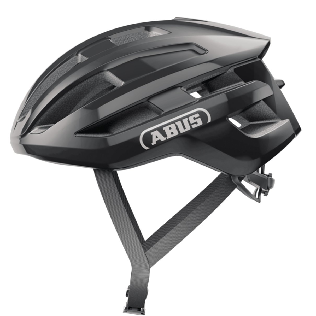 CAPACETE CICLISMO ABUS POWERDOME MIPS PRETO BRILHANTE TAM M